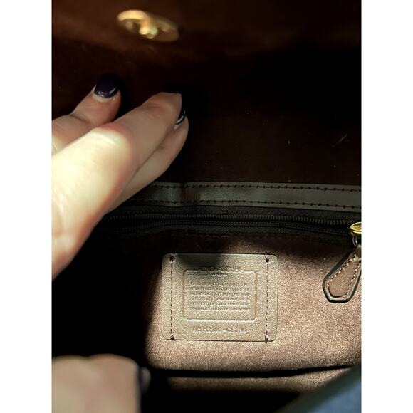 Coach Gemma Brown and Pink Jeweled Butterfly Close Crossbody - Picture 10 of 10